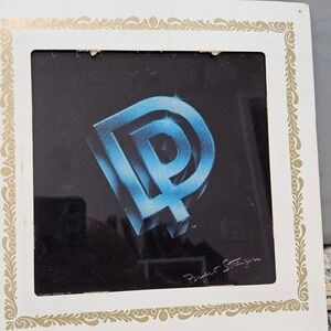 Vintage Carnival Prize Deep Purple Glass Mirror Blue Perfect Strangers 1985 Rock